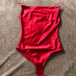 Ootd fash BOMB red body suit. Size Medium